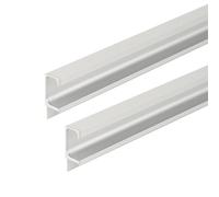 2 Packs Hidden Closet Handle G-Shape Drawer Handles Invisible Finger Edge Pull No Slotting Furniture Cabinet Kitchen Aluminum Alloy Knobs Door Levers for Cupboard Wardrobe (500mm,Silver)