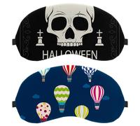 2 Packs Hot Air Balloon in The Sky Eye Mask for Side Sleeper, Sleeping Mask, Sleep Eye Mask, Soft Eye Shade Cover for Travel, Nap, Plane, Light Blocking
