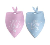 2 Packs It’s a Boy Girl Dog Bandana Puppy Pregnancy Announcement Gifts for Large Medium Small Dogs Gender Reveal Baby Announcement Photo Props Pet Scarf Accessories Christmas Puppy Gifts