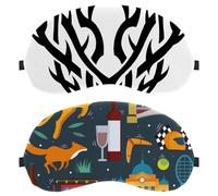 2 Packs Kangaroo Melbourne Elements Sleep Eye Mask for Side Sleeper, Sleeping Mask, Light Blocking Eye Mask, Soft Eye Shade Cover for Travel, Nap, Plane