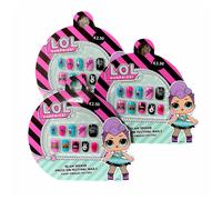2 packs L.O.L Kids Surprise Glam Seeker Press On fake Nails Fancy Dress Party Xmas Gift