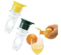 2 Packs Lemon Squeezers, Lemon Juicer Squeezer Manual Lemon Squeezer Lemon Squeezer Press for Kitchen Portable Transparent Fruit Juicer Hand Juicer for Orange Lemon Lime Pomegranate
