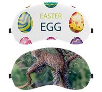 2 Packs Leopard Animal Jungle Branches Sleep Mask for Back and Side Sleeper, 100% Light Blocking Eye Mask, Adjustable & Breathable Sleeping Eye Cover, Zero Eye Pressure