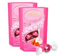 2 Packs Lindt Lindor Strawberries & Cream Truffles 200g