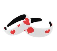 2 Packs Loving Heart Pattern Velvet Padded Head Bands, Vintage Thick Hair Band, Non Slip Wide Hair Band Hoops, Hair Accessories for Women
