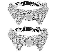 2 Packs Lucky Irish Clover for St Patrick's Day Shirt Style Dog Collar, Adjustable Pet Collars with Bow Tie, Cute Cat Bow Tie Ring for Small Medium Boys Girls Cats Dogs Puppies