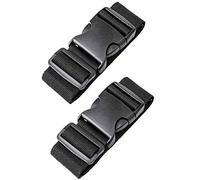 [2 Packs] Luggage Suitcase Straps, elloLife Upgraded Widened Adjustable(180cm x 5cm) Suitcase Belts for Travel Security, Handbags, Luggage, Totes, Briefcases, Carts, Wheeled Luggage etc (Black)