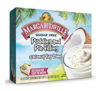 (2 Packs) Margaritaville Coconut Key Lime Sugar Free Instant Pudding Mix and Pie Filling, 4 Servings, 48g/Box