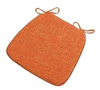 2 Packs Memory Foam Seat Cushions for Kitchen Chairs Chair Pads with Ties, 15.7X16 Inch U Shaped Kitchen Chair Seat Cushion Pad for Dining Room Chairs,Orange