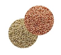 2 Packs Metallic Glass Seed Beads, 2mm Mini Glass Seed Beads for Bracelets, Crafting, Keychain, About 2000Pcs, Gold Tone