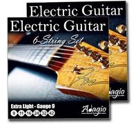 2 Packs! Multipack Of Extra Light Gauge 9s Electric Guitar Strings - 9-42 ADAGIO PRO