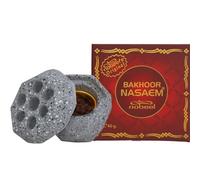 2 Packs Nasaem 40g Bakhoor with Burner - Authentic Arabic Oudh Incense | Floral Sandalwood Woody Fragrance | Premium Bakhoor Burner Set for Home, Office, Ramadan, Gift Use