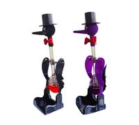 2 Packs Novelty Drinking Water Bird Toy, Desk Perpetually Motion Bobbing Glass Ducks Decors for Home Office, Interactive Ornament with Steady Balance, Bobbing Bird Prank Toy