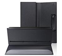 2 Packs Nursing Clipboard Foldable with Pen Holder, Letter Size Nurse Clip Board, Nurse Clipboard Foldable 3 Layers, Pocket Size Folding Clipboard for Nurses Student Doctor (Black)