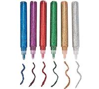 2 Packs of 10 Shiny Glitter Glue Pens Coloured Sparkly Adhesive Art & Craft Squeezable Set