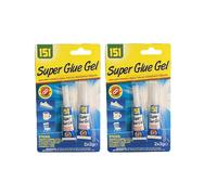 2 Packs of 2 Ultra Strong Super Glue Adhesive 3g Tubes