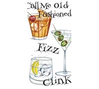 2 packs of Caspari Paper Pocket handbag Tissues Hankies - Cocktail hour Drinks Cheers