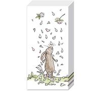 2 Packs of IHR Paper Pocket Handbag Tissues - Blossoms and Bunnies White