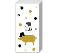 2 packs of IHR Paper Pocket handbag Tissues - MR PIG gold Wedding Ascot Top Hat