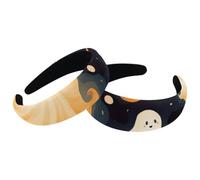 2 Packs Padded Headbands, Halloween Ghost-1993 Fashion Thick Wide Hair Band Hoops, Headbands for Women Girls, Velvet Hair Hoops, Hair Accessories