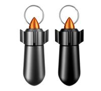 2 Packs Pill Keychain, Pill Case, Waterproof Pill Holder, Portable Pill Container, Aluminum Alloy, Single Chamber, Small Pocket Pill Box for Purse, Backpack, Medicine Bottle EDC for Outdoor Travel