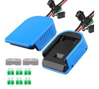 2 Packs Power Wheel Adapter for Bosch GBA 18V Battery Power Wheels Battery Converter with Fuses & Wire Clamps, 14AWG Wire, Power Connection for DIY RC Car Toy, Robotics and RC Truck