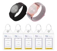 2 Packs Princess Medallion Holder & 5 Pack Cruise Luggage Tags for Princess Ships (Black-Pink)