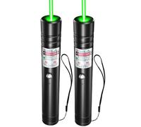 [2 Packs] Professional Rechargeable Green Line Light Flashlight Long Distance Range for TV/LED/LCD Screens Tactical Flashlights Presentation Office/Classroom/Outdoors/Astronomic/Construction [202] (2)