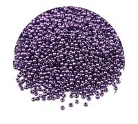 2 Packs Purple Metallic Glass Seed Beads,2mm Mini Glass Craft Beads for Crafting, Bracelets, Keychain Making, About 2000Pcs