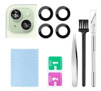 2 Packs Rear Camera Lens Glass Replacement for iPhone 15 Camera Glass Lens Replacement with Repair Tools