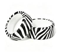 2 Packs Ring Cover Compatible with Oura Ring Gen 4/4 Ceramic/Gen 3 Horizon/Heritage/Ultrahuman - Abrasion-Resistant, Elastic Silicone Protective Sleeve (Zebra Print, S(Size 6-9))
