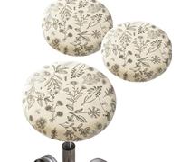 2 Packs Round Stool Covers 30-48cm Seat Covers Bar Stool Slipcovers with Elastic Polyester Bar Decoration Printed Counter Stool Pub Chair Slipcover(Color 3,48cm)