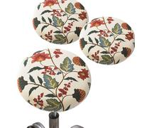 2 Packs Round Stool Covers 30-48cm Seat Covers Bar Stool Slipcovers with Elastic Polyester Bar Decoration Printed Counter Stool Pub Chair Slipcover(Color 5,39cm)