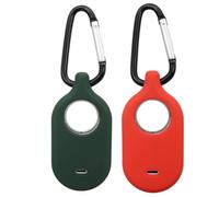 (2 Packs) Samsung Galaxy SmartTags 2 Cases,Doweiss Premium Silicon Soft Skin Rubber Protective Cases Cover Anti-Scratch Lightweight with Clips Keychain Fit for Galaxy SmartTags 2 (Red + Emerald Green)