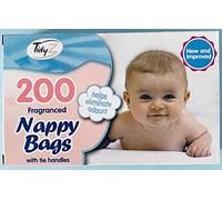 2 Packs Scented Diaper Bags Disposable Diaper Bags with Tie Handles 400 Nappies Total