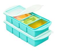 2 Packs Silicone Soup Freezer Container with Lid, 4-Compartment Large Ice Cube Tray for Meal Prep, BPA-Free Freezer Mould with 125ml/250ml Markings, Leakproof & Stackable for Broth Sauce Leftovers