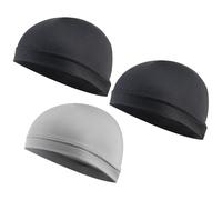 2 Packs Skull Cap Beanie, Unisex Cycling Helmet Liner Cap Breathable Lightweight Protection Sports Headwear Windproof Runnning Beanies for Running Cycling Hiking Motorbike Football Gym Sleeping