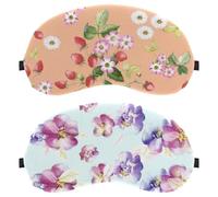 2 Packs Sleep Mask Cover Purple Floral Texture, Eye Mask for Men Women, Breathable Sleeping Eye Masks, Zero Eye Pressure for Sleeping
