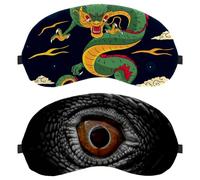 2 Packs Sleep Mask, Dragon's Eye Light Blocking Sleeping Eye Mask for Women Men, Night Blindfold, Breathable Eye Mask Cover