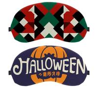 2 Packs Sleep Mask, Eye Mask for Men Women, No Pressure Night Eye Cover, Halloween Letters Breathable Sleeping Eye Mask, Light Blocking