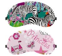 2 Packs Sleep Mask, Eye Mask for Men Women, No Pressure Night Eye Cover, Princess Castle Magic Stick Pink Breathable Sleeping Eye Mask, Light Blocking