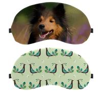 2 Packs Sleep Mask for Back and Side Sleeper Peacock Seamless Pattern, 100% Light Blocking Eye Mask, Adjustable & Breathable Sleeping Eye Cover, Zero Eye Pressure