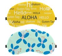 2 Packs Sleep Mask for Side Sleeper Men Women, Tourist United State of America USA Travel Pattern Light Blocking Eye Mask Cover Eyeshade with Adjustable Strap, Night Blindfold