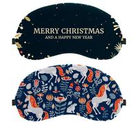 2 Packs Sleep Mask, Unicorns Rabbits Plants Flowers Navy Light Blocking Sleeping Eye Mask for Women Men, Night Blindfold, Breathable Eye Mask Cover