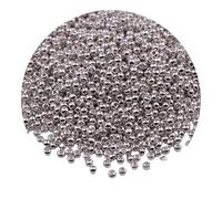 2 Packs Sliver Metallic Glass Seed Beads,2mm Mini Glass Craft Beads for Crafting, Bracelets, Keychain Making, About 2000Pcs