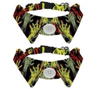 2 Packs Small Dog Collar, Halloween Zombie Hand Adjustable Cat Collar with Bowties, Cute Pet Bow Tie for Medium Dogs Cats Puppies Rabbits Kittens
