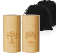 2 Packs Small Urns for Human Ashes Keepsake ,Bamboo Mini Urns for Ashes with Tree of Life Pattern, Unique Cremation Urn for Human Pet Ashes,Hold Up to 5 Cubic Inches