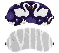 2 Packs Snowy Winter Forest Sleep Mask, Eye Mask for Men Women, No Pressure Night Eye Cover, Breathable Sleeping Eye Mask, Light Blocking
