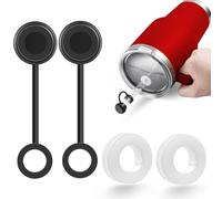 2 Packs Spill Proof for Yeti, Spill Stoppers for Yeti Straw Cup Lids 42 oz 35 oz 25 oz, Silicone Leak Stopper for Rambler 26 oz, Leaking Proof Stoppers for Mug Tumbler, BPA Free, Dishwasher Safe