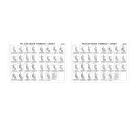 2 Packs Tai Chi Chair Exercise Poster for Beginners & Elderly, Seated Tai Chi Workout Chart Canvas Wall Art for Living Room Bedroom, Easy to Display Home Decor Gift 11.81x17.72 Inch